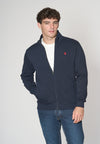 Felpa in cotone con chiusura zip