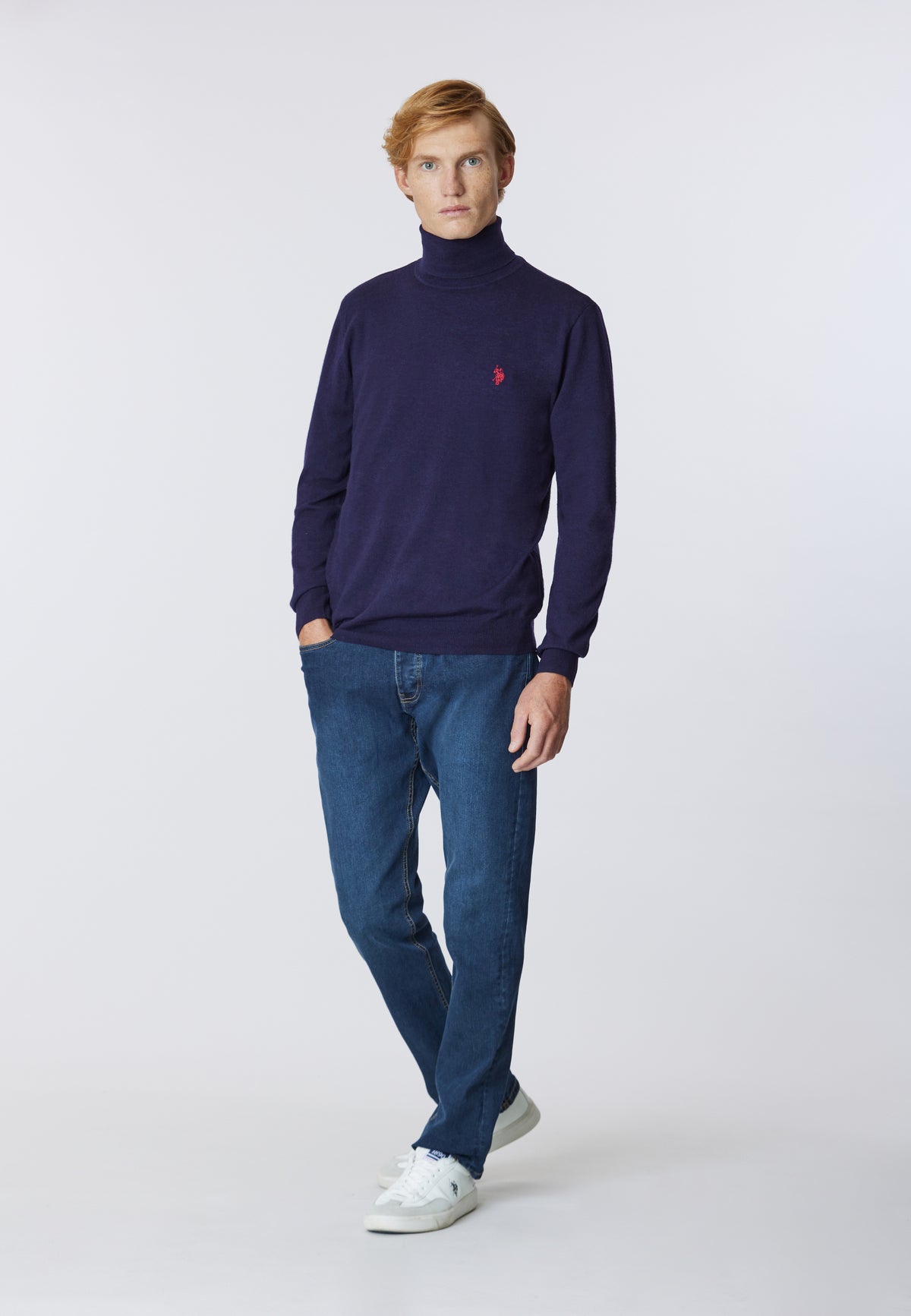 Maglia dolcevita cotone e cashmere
