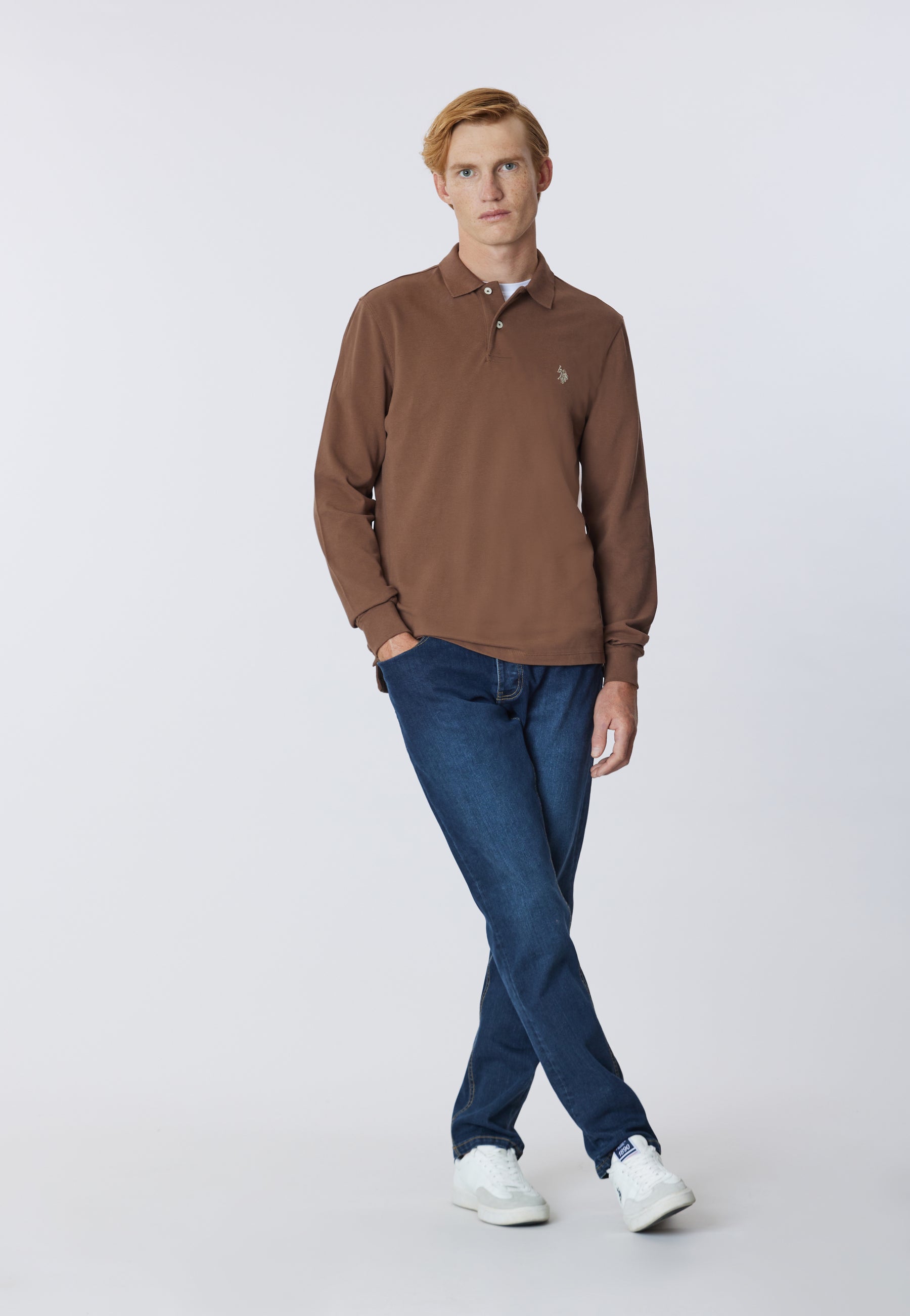 Polo a maniche lunghe cotone piquet