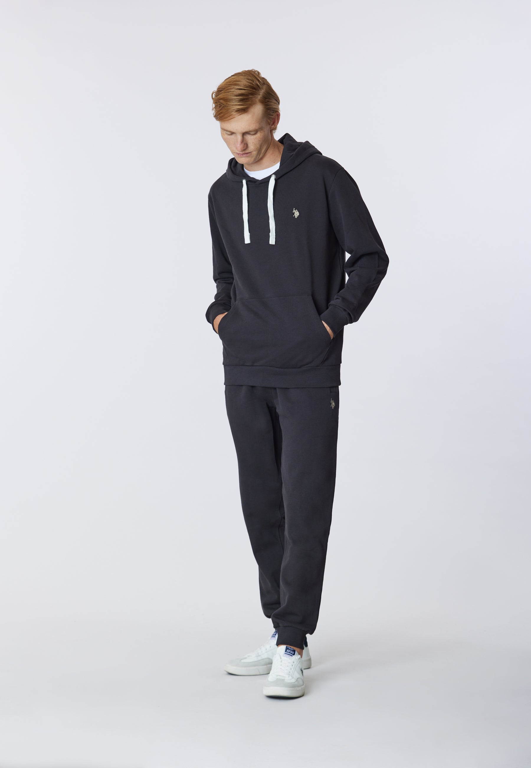Pantalone sportivo in caldo cotone con logo