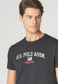 T-shirt a maniche corte in cotone con stampa U.S. Polo Assn.