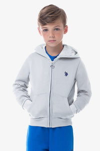 Felpa da bambino con chiusura zip e cappuccio U.S. Polo Assn.