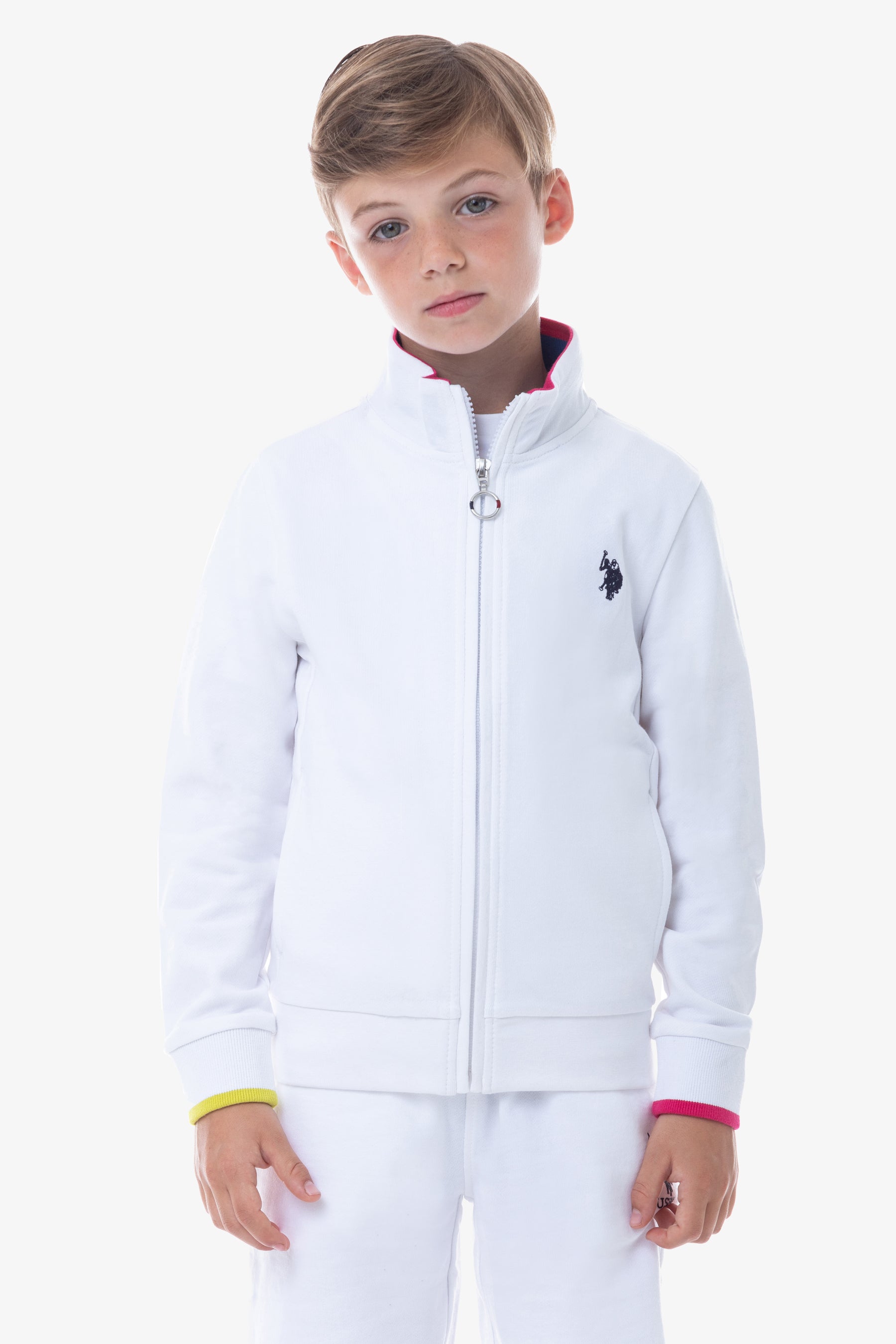 Felpa da bambino con chiusura zip U.S. Polo Assn.