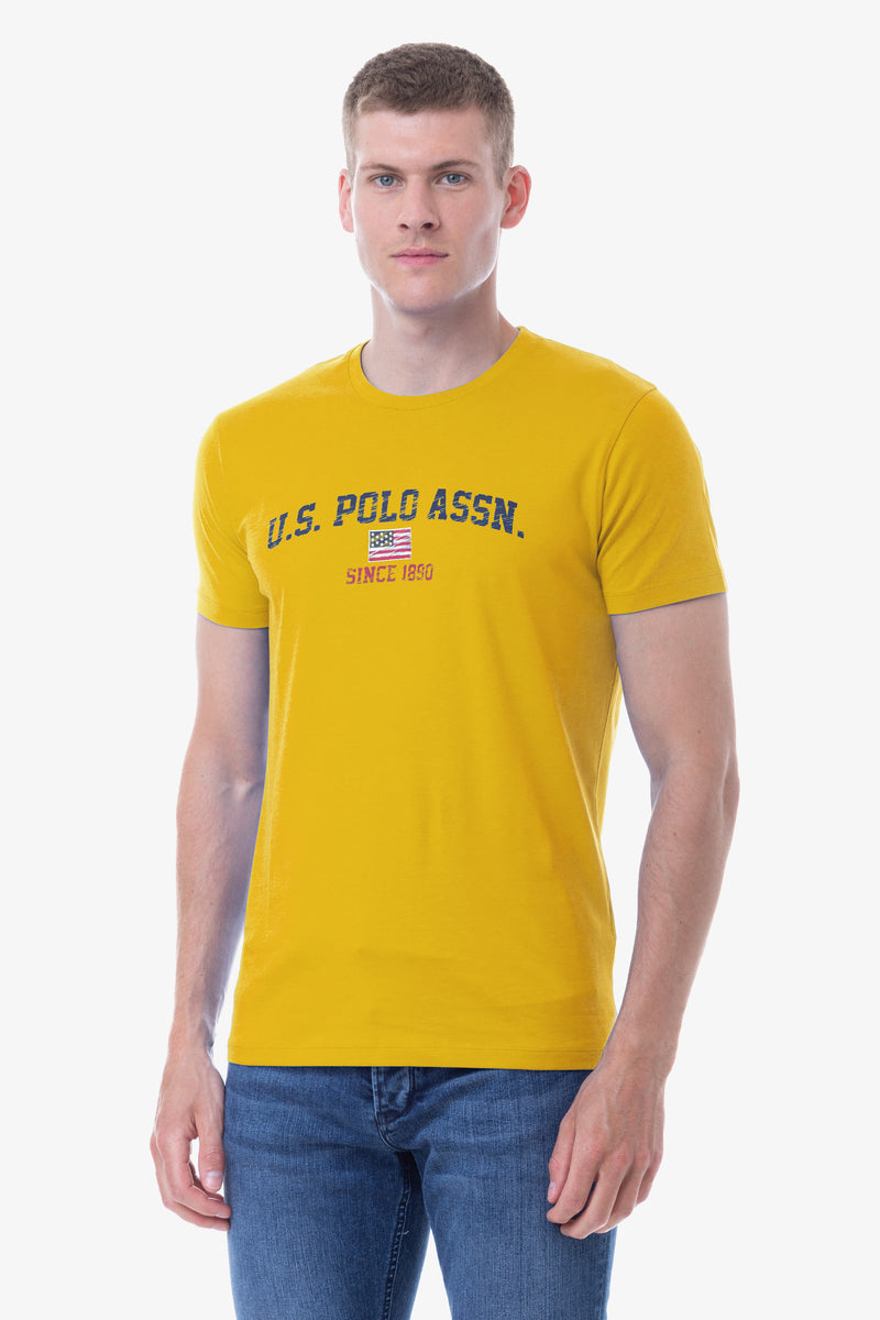 T-shirt con scritta e bandiera U.S. Polo Assn.