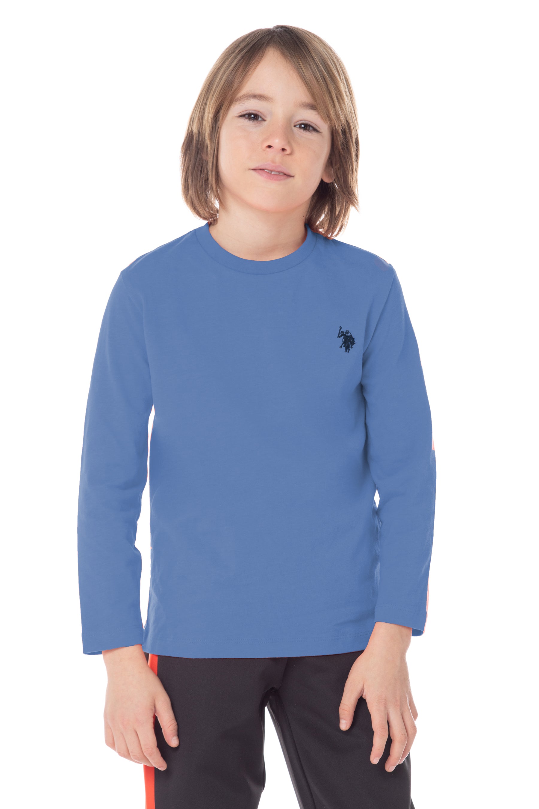 T-shirt a maniche lunghe da bambino con logo U.S. Polo Assn.