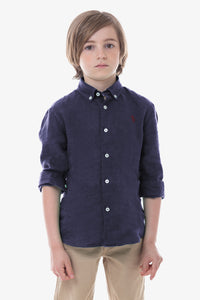 Camicia da bambino in lino U.S. Polo Assn.