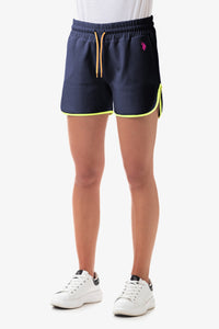 Shorts con rifiniture e logo fluo U.S. Polo Assn.