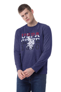 T-shirt a maniche lunghe con grafica U.S. Polo Assn.