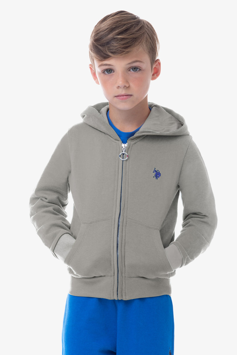 Felpa da bambino con chiusura zip e cappuccio U.S. Polo Assn.