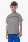 T-shirt a manica corta con scritta U.S. Polo Assn.