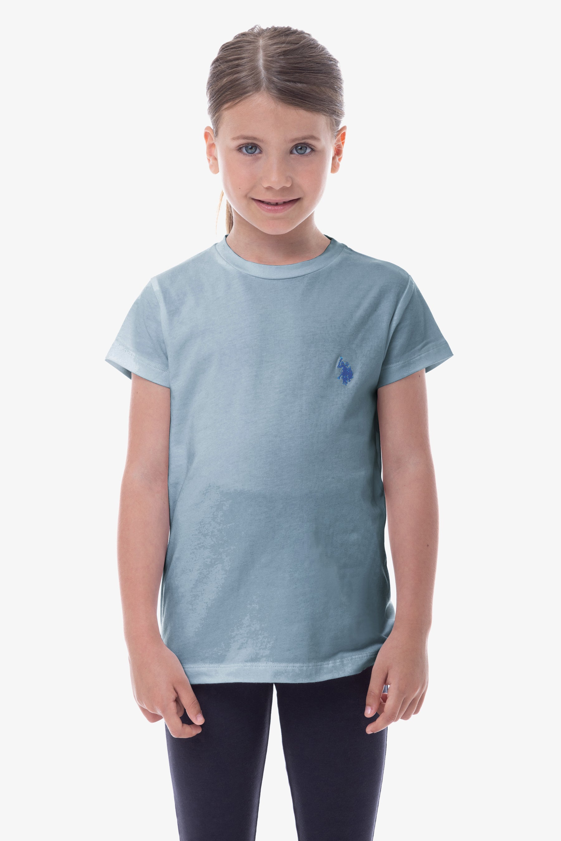 T-shirt a manica corta da bambina con logo U.S. Polo Assn.