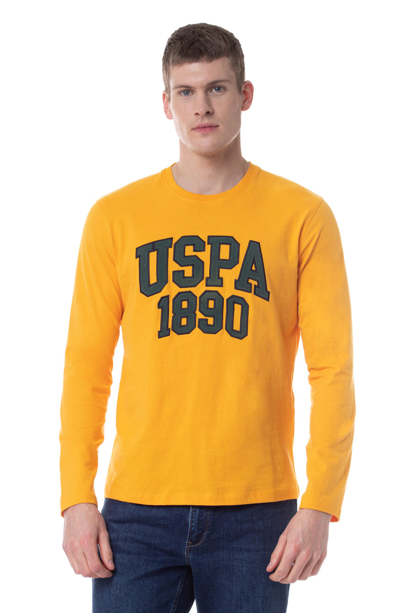 T-shirt a maniche lunghe con scritta USPA 1891