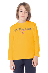 T-shirt a maniche lunghe con scritta U.S. Polo Assn.