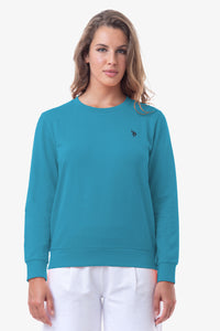 Felpa in cotone con logo U.S. Polo Assn.