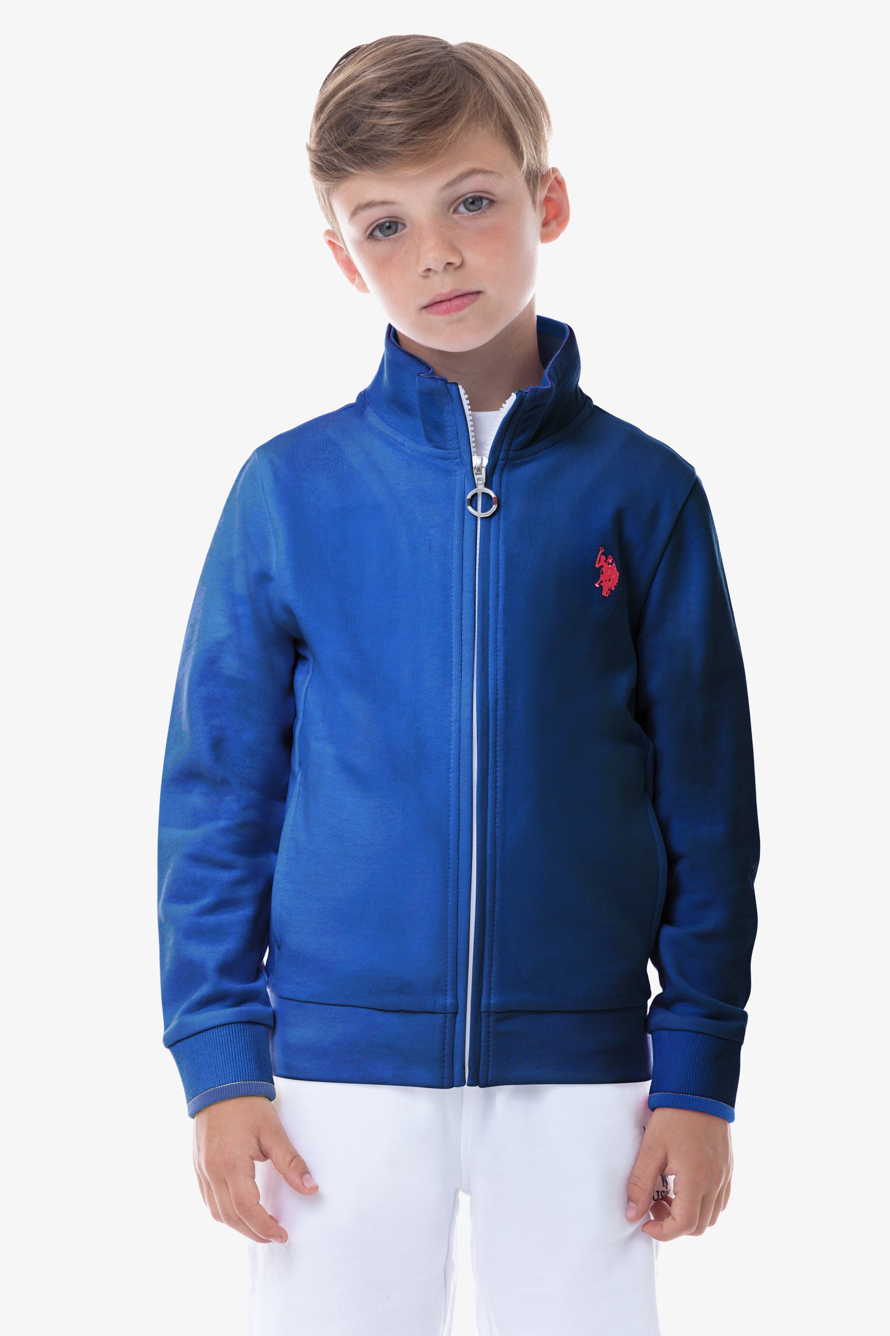 Felpa da bambino con chiusura zip U.S. Polo Assn.