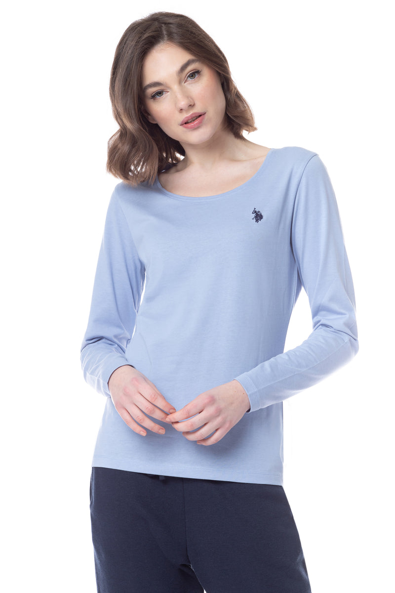 T-shirt girocollo misto cotone con logo U.S. Polo Assn.