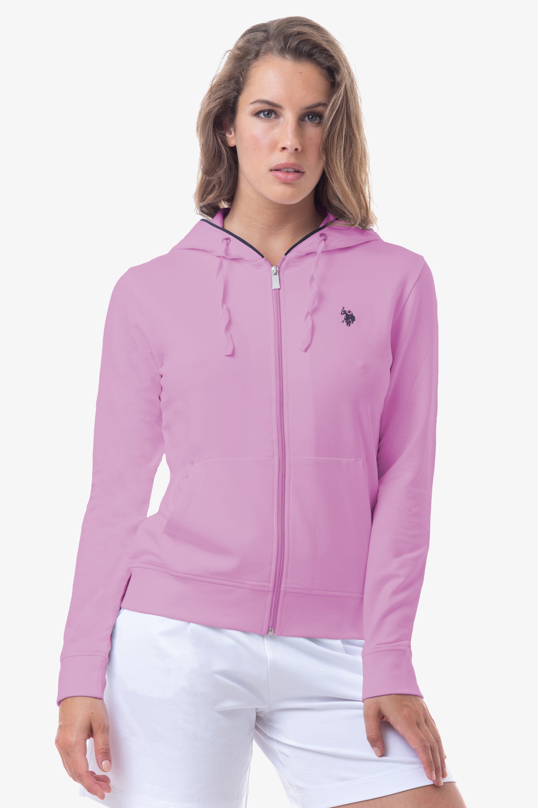 Felpa con chiusura zip e cappuccio U.S. Polo Assn.