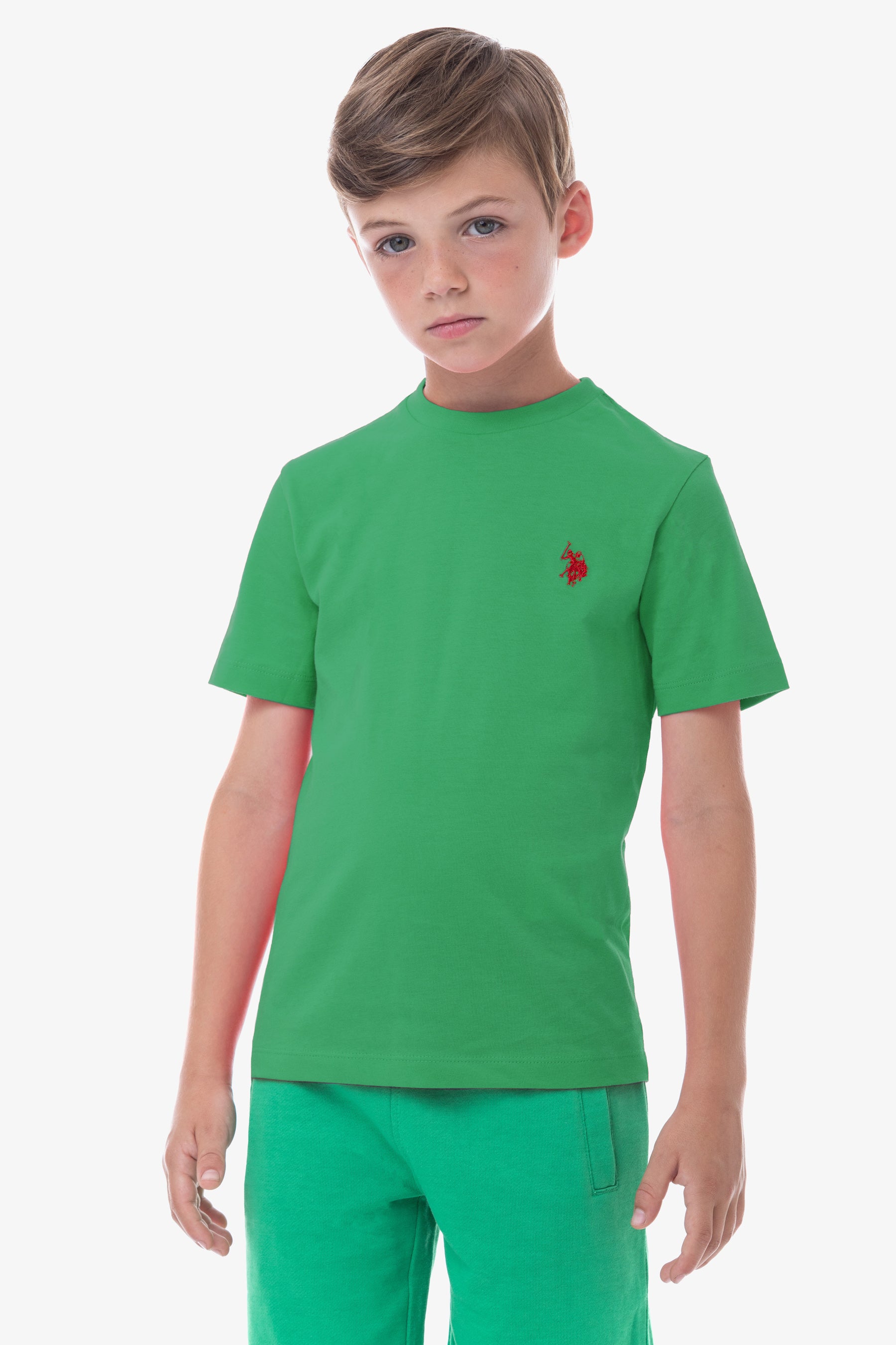 T-shirt da bambino a manica corta con logo U.S. Polo Assn.
