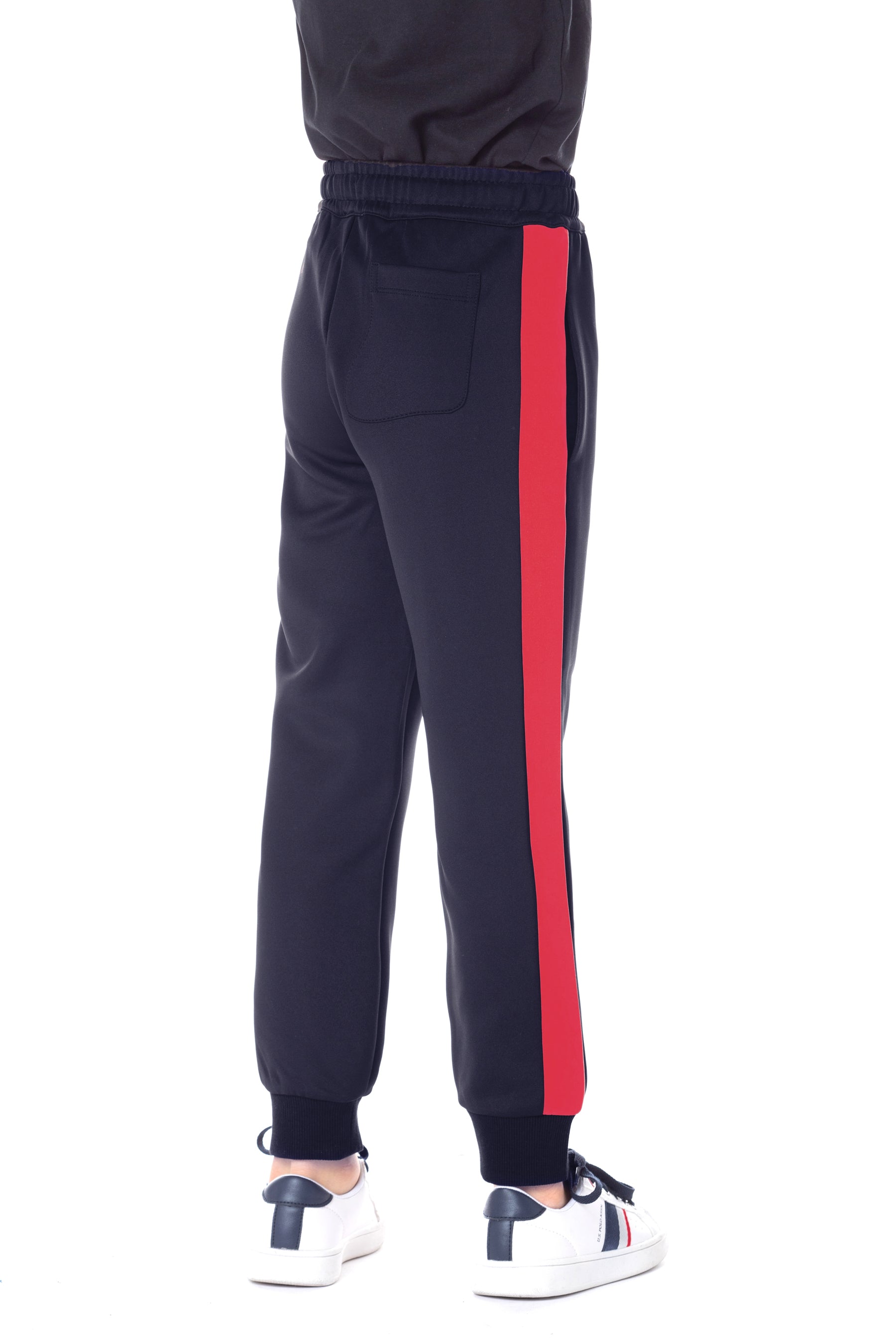 Pantalone sportivo da bambino con banda laterale e logo U.S. Polo Assn.