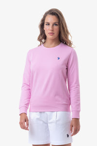 Felpa in cotone con logo U.S. Polo Assn.