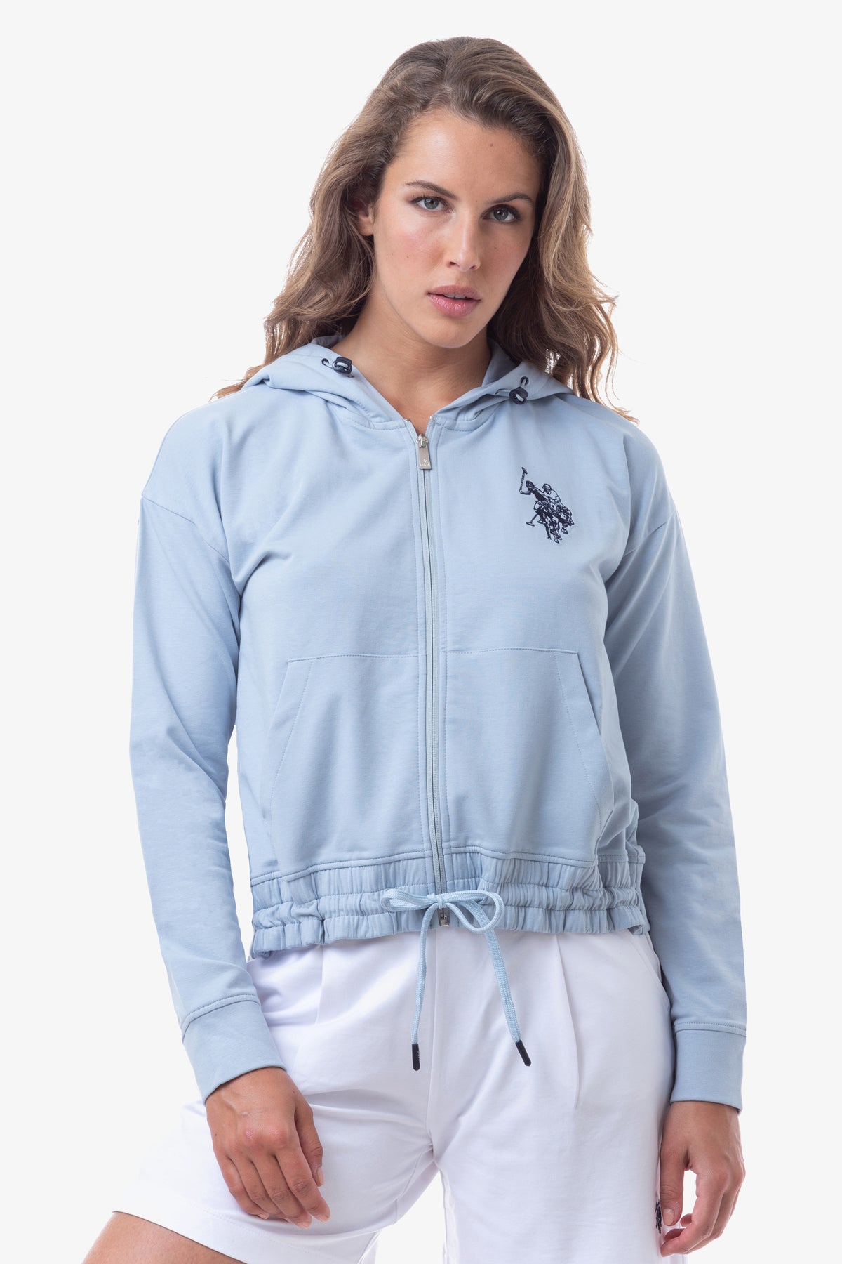 Felpa in cotone con logo big U.S. Polo Assn.