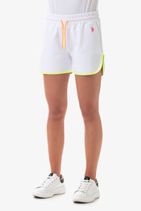 Shorts con rifiniture e logo fluo U.S. Polo Assn.