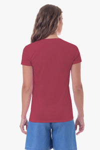 T-shirt donna scollo a V con logo U.S. Polo Assn.
