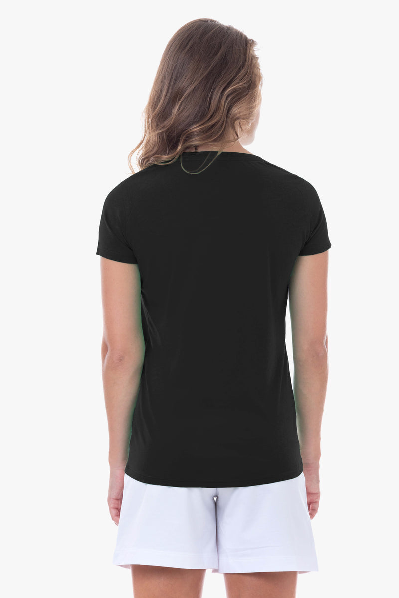 T-shirt donna girocollo in cotone U.S. Polo Assn.
