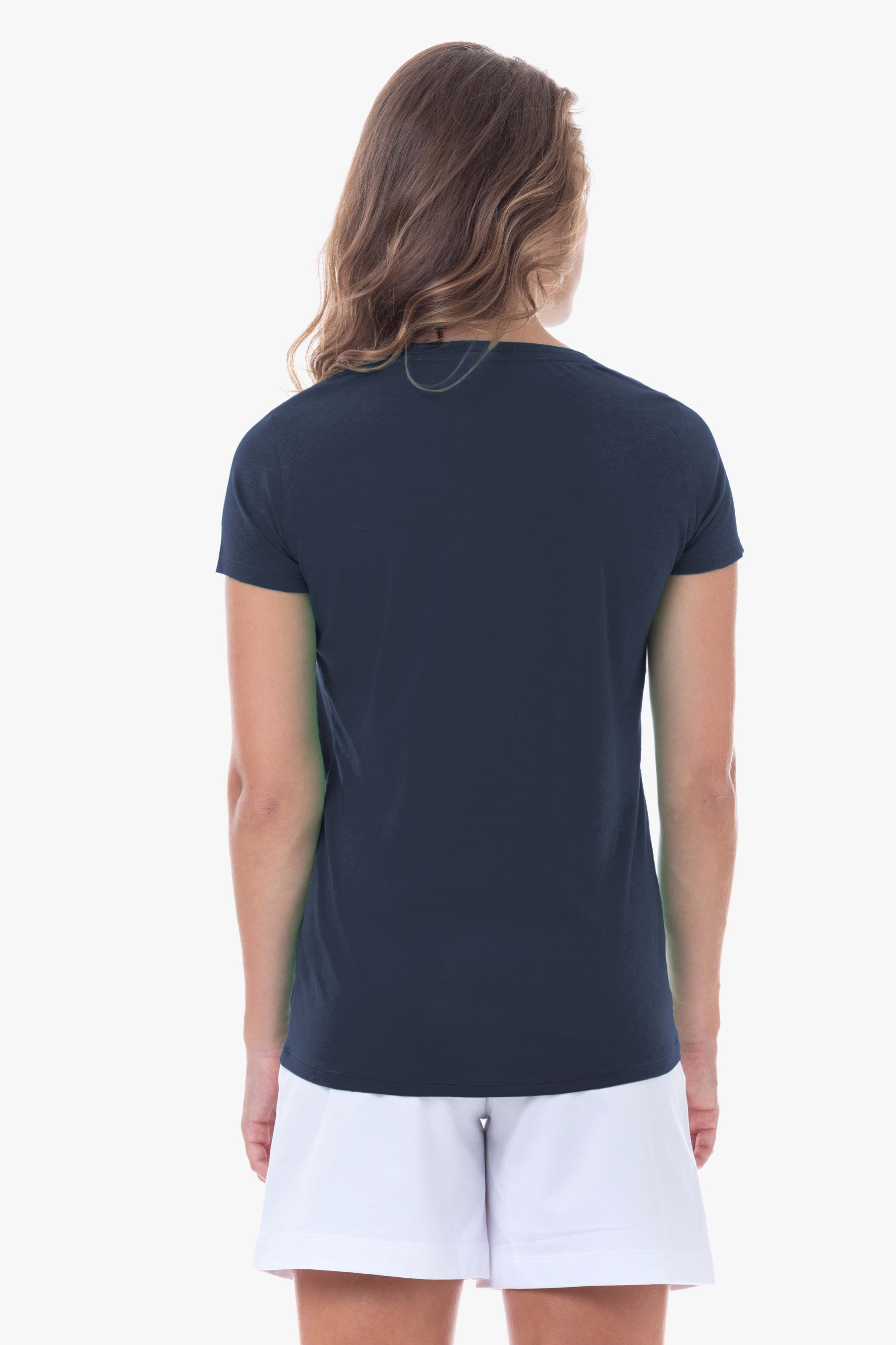 T-shirt donna girocollo in cotone U.S. Polo Assn.