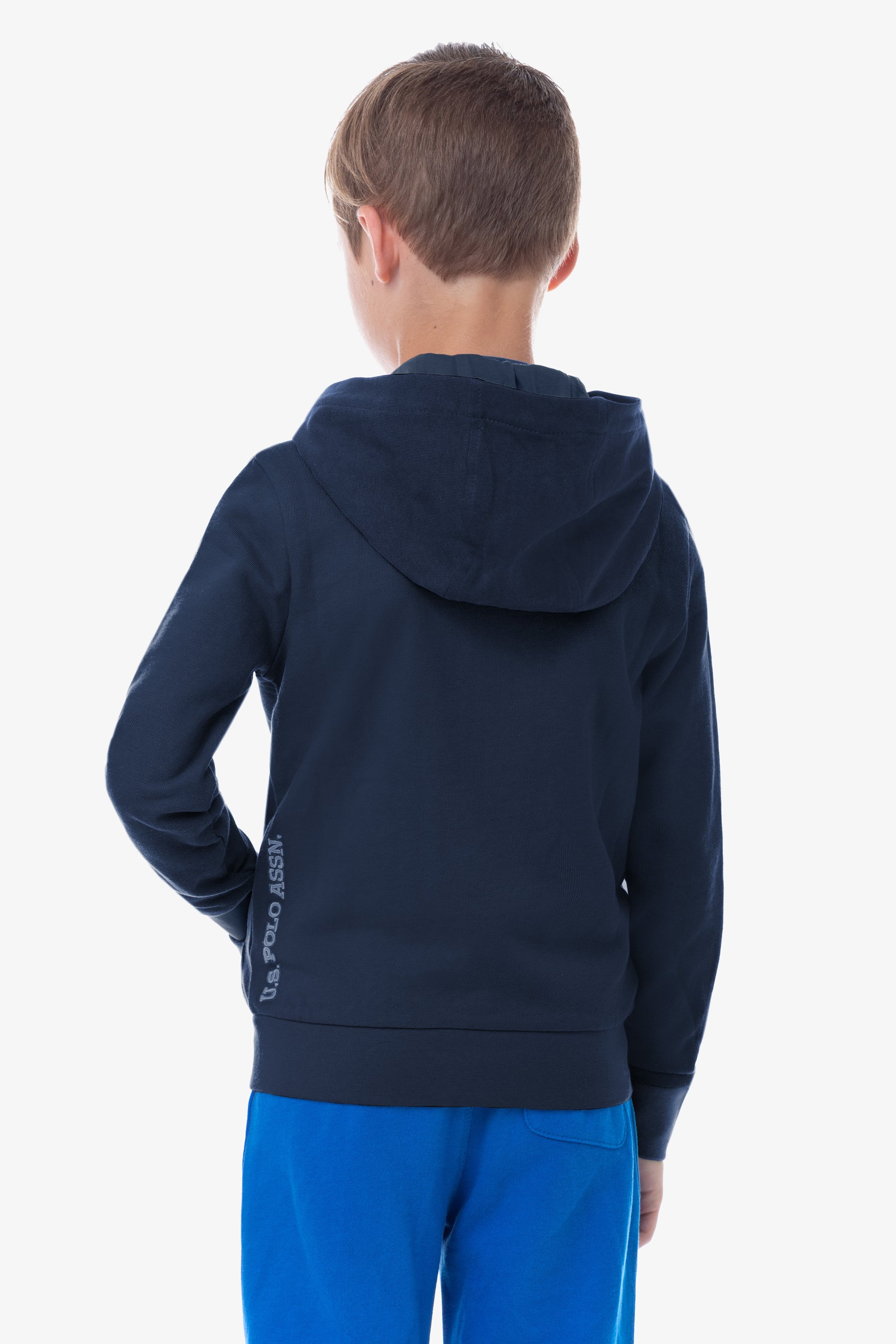 Felpa da bambino con chiusura zip e cappuccio U.S. Polo Assn.