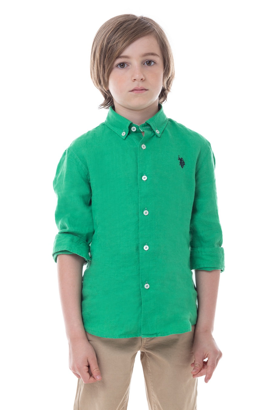 Camicia da bambino in lino U.S. Polo Assn.