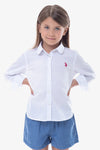 Camicia da bambina con logo U.S. Polo Assn.