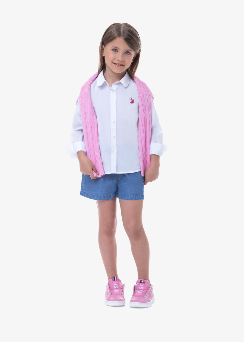 Camicia da bambina con logo U.S. Polo Assn.