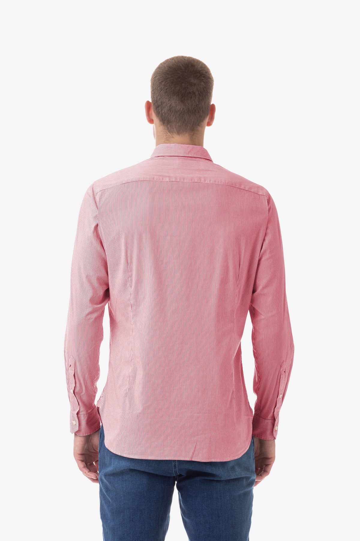 Camicia stretch popeline righe verticali U.S. Polo Assn.